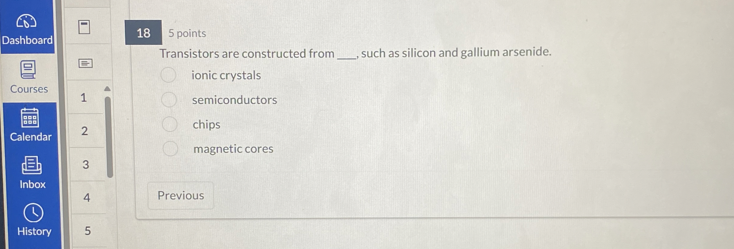 1 8 5 points Dashboard Courses Calendar 2