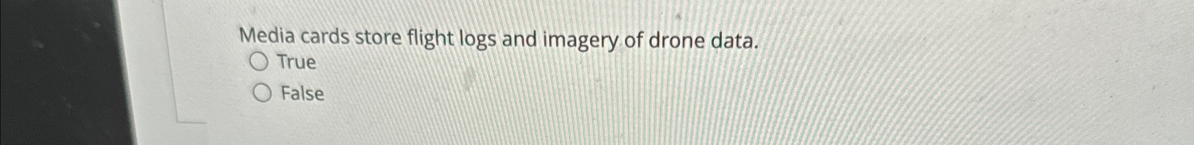 Media cards store flight logs and imagery of