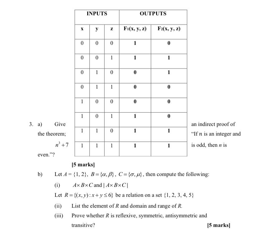a ) the theorem; even. ' 