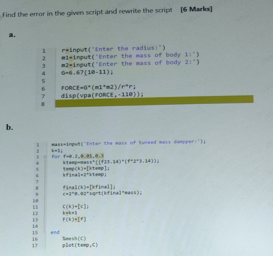 Find the error in the given script and rewrite