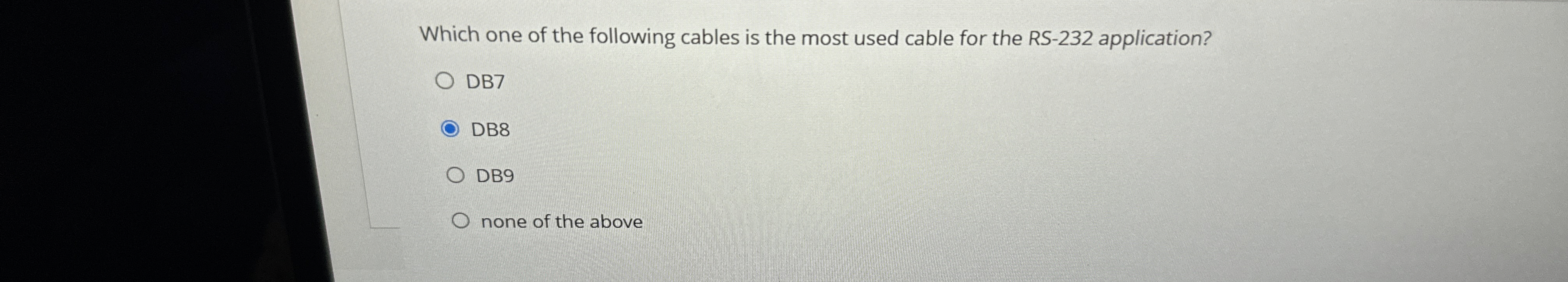 Which one of the following cables is the most