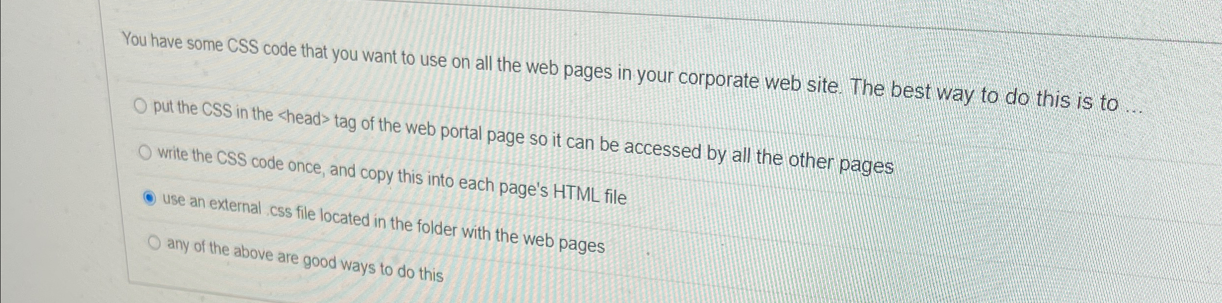 You have some CSS code that you want to use on