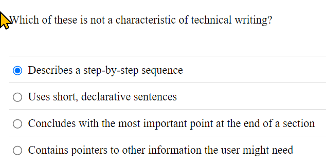 Which of these is not a characteristic of