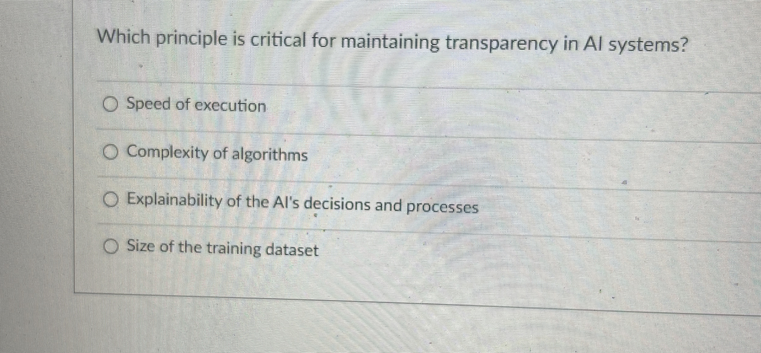 Which principle is critical for maintaining