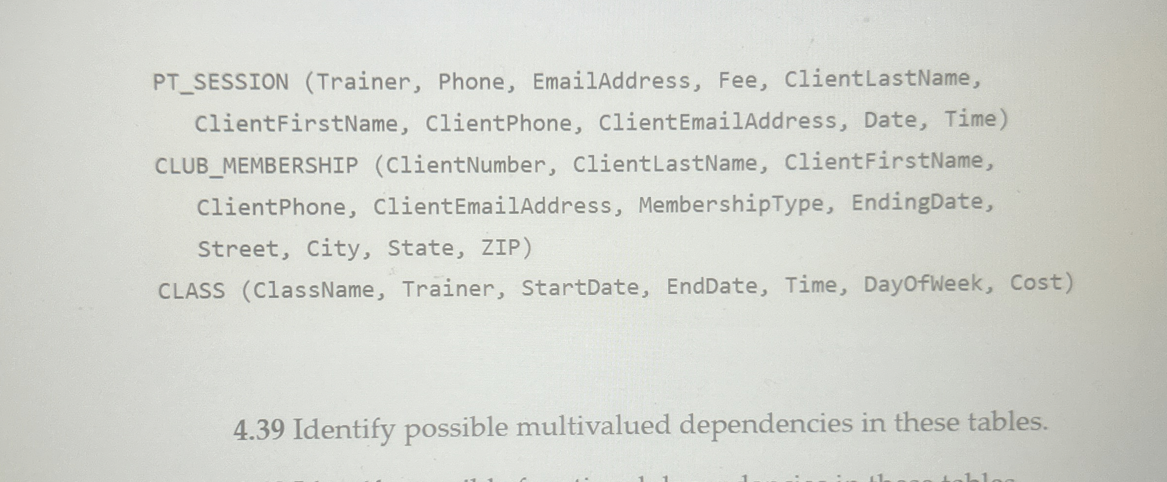 PT _ SESSION ( Trainer , Phone, EmailAddress,