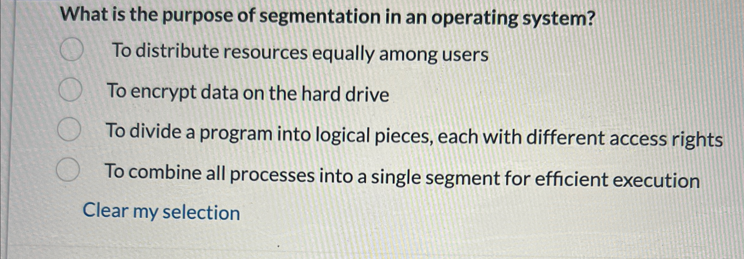 What is the purpose of segmentation in an