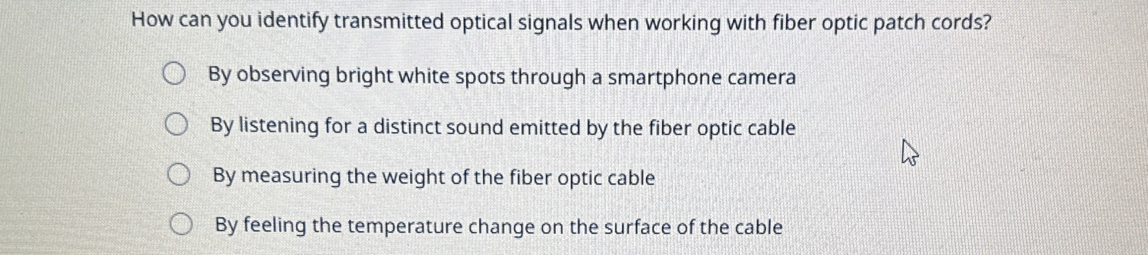 How can you identify transmitted optical signals