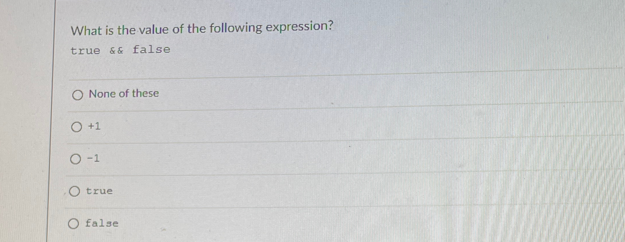 What is the value of the following expression?