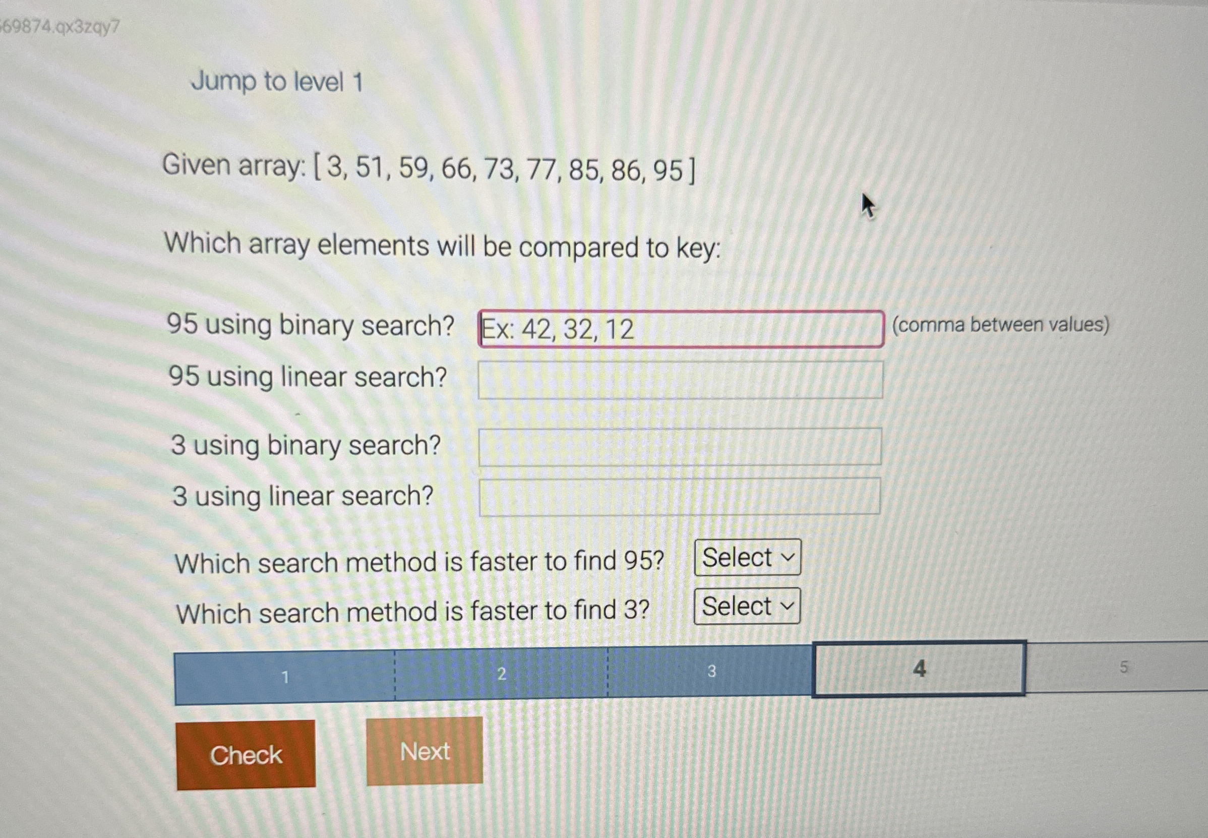 6 9 8 7 4 . qx 3 zqy 7 Jump to level 1 Given