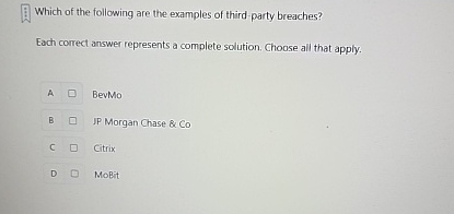 Which of the following are the examples of third