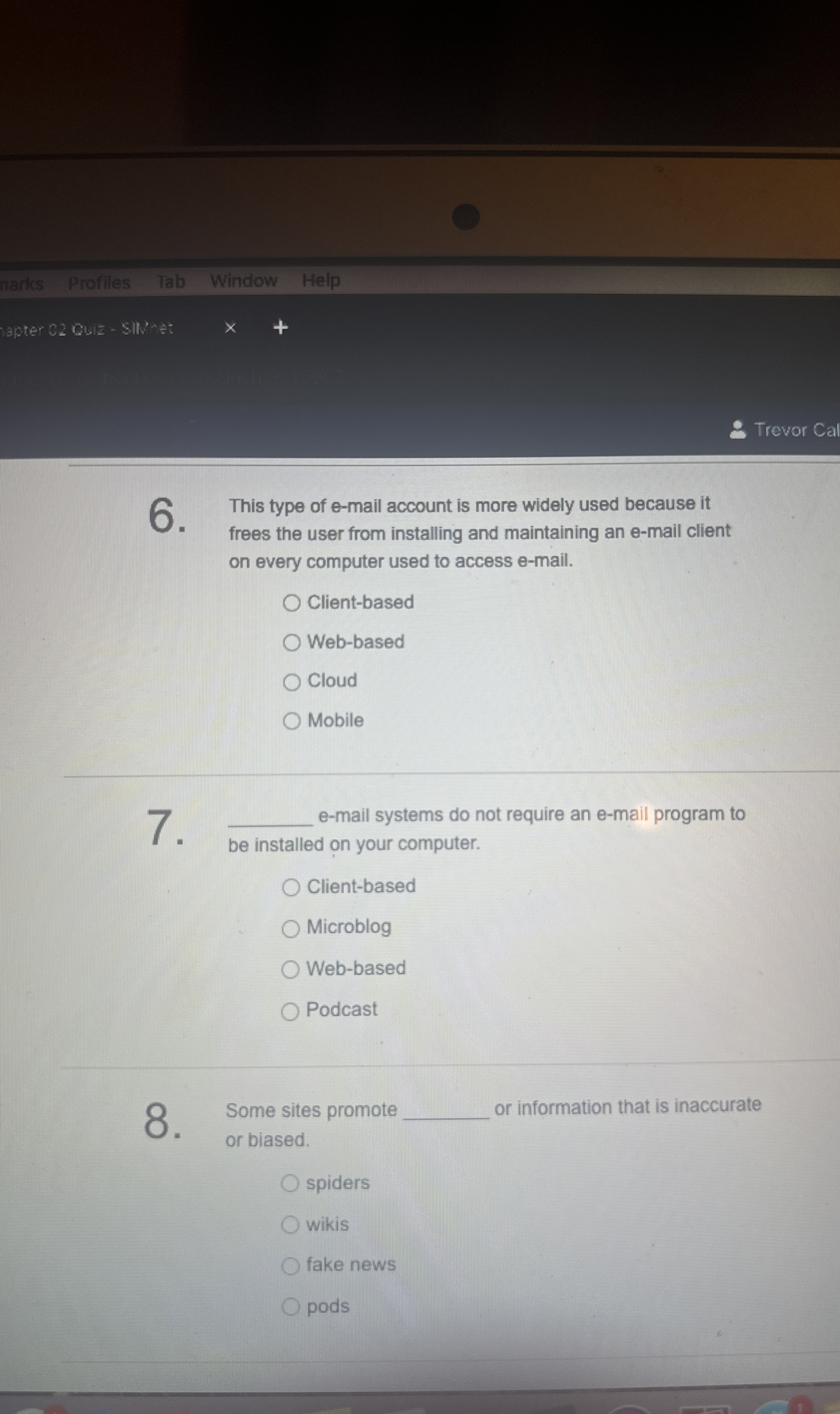 narks Profiles Tab Window Help ispter 2 2 cuiz -