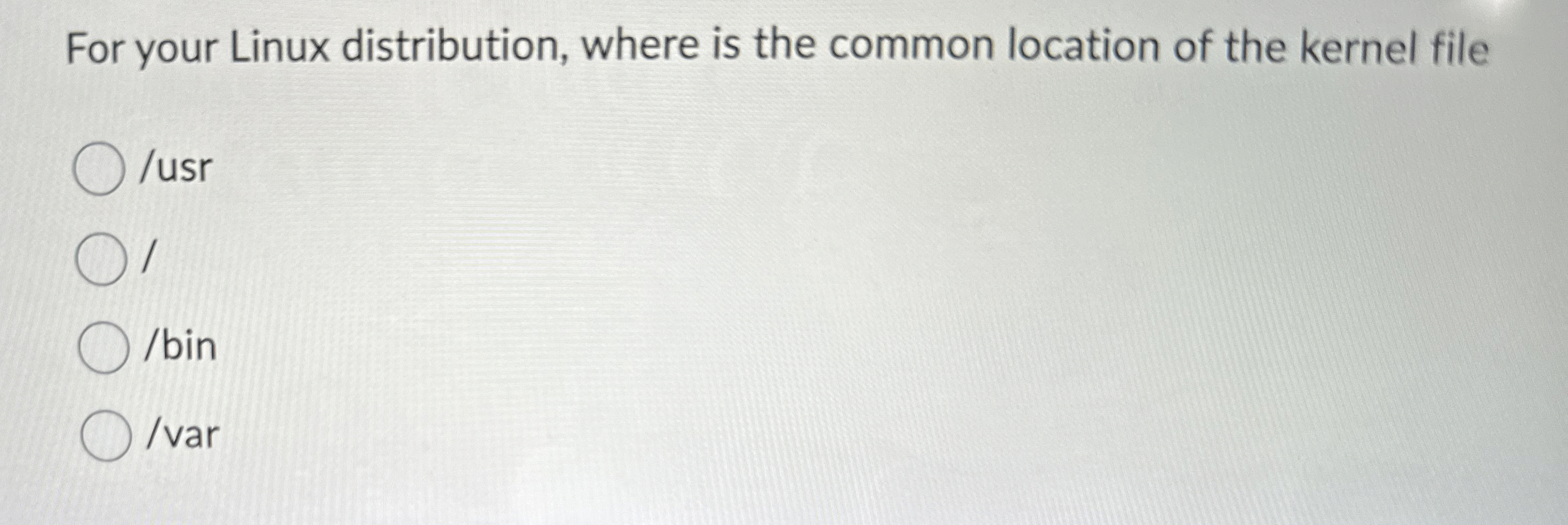 For your Linux distribution, where is the common