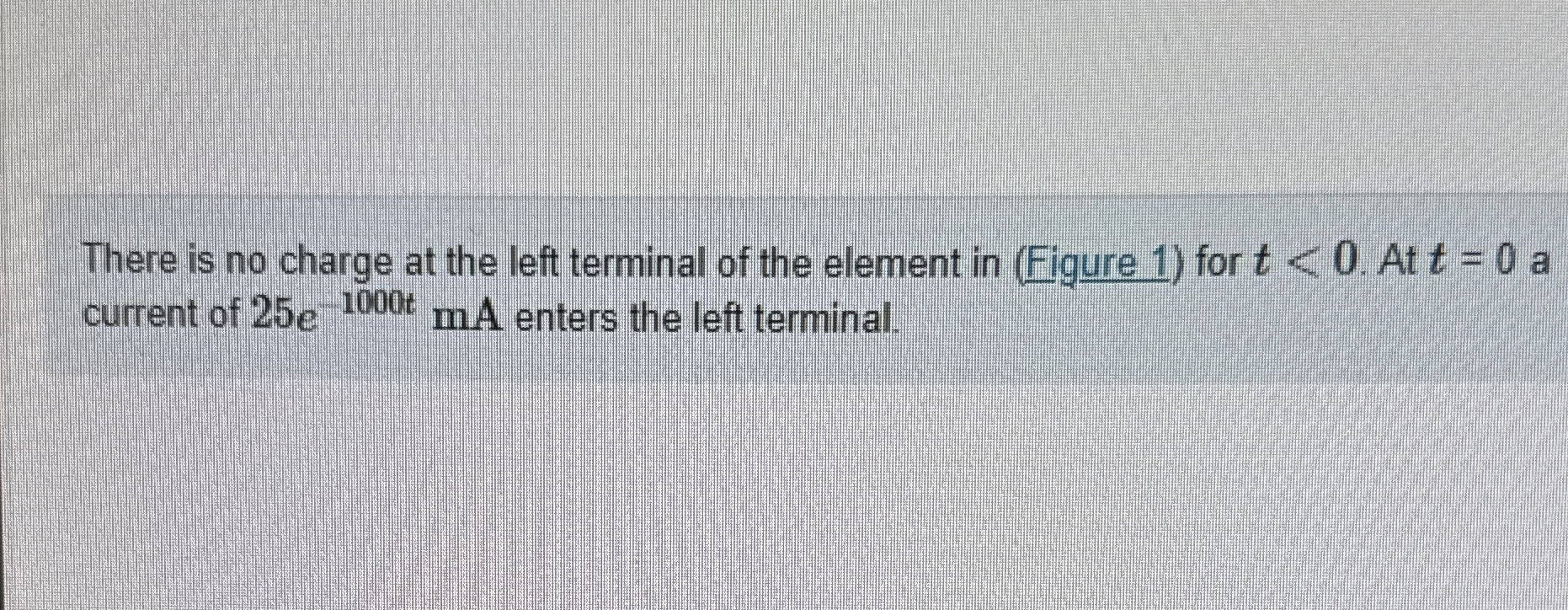 tgerThere is no charge at the left terminal of