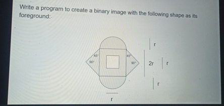 Write a program to create a binary image with the