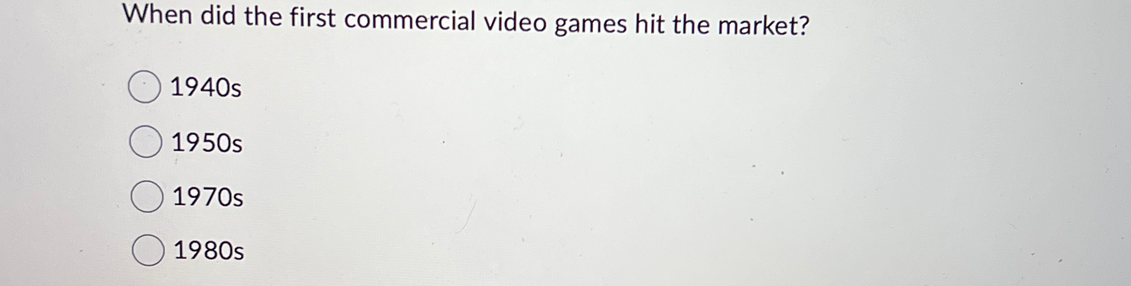 When did the first commercial video games hit the
