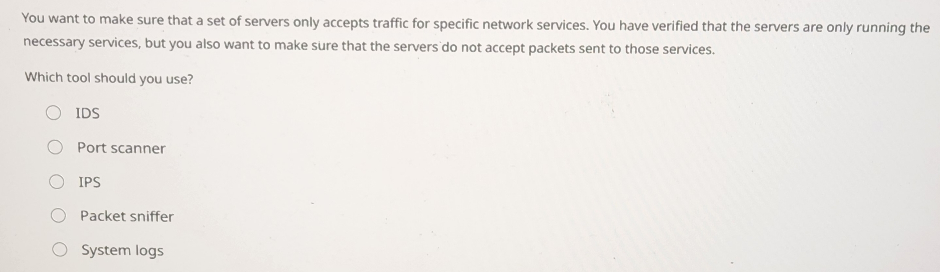 You want to make sure that a set of servers only