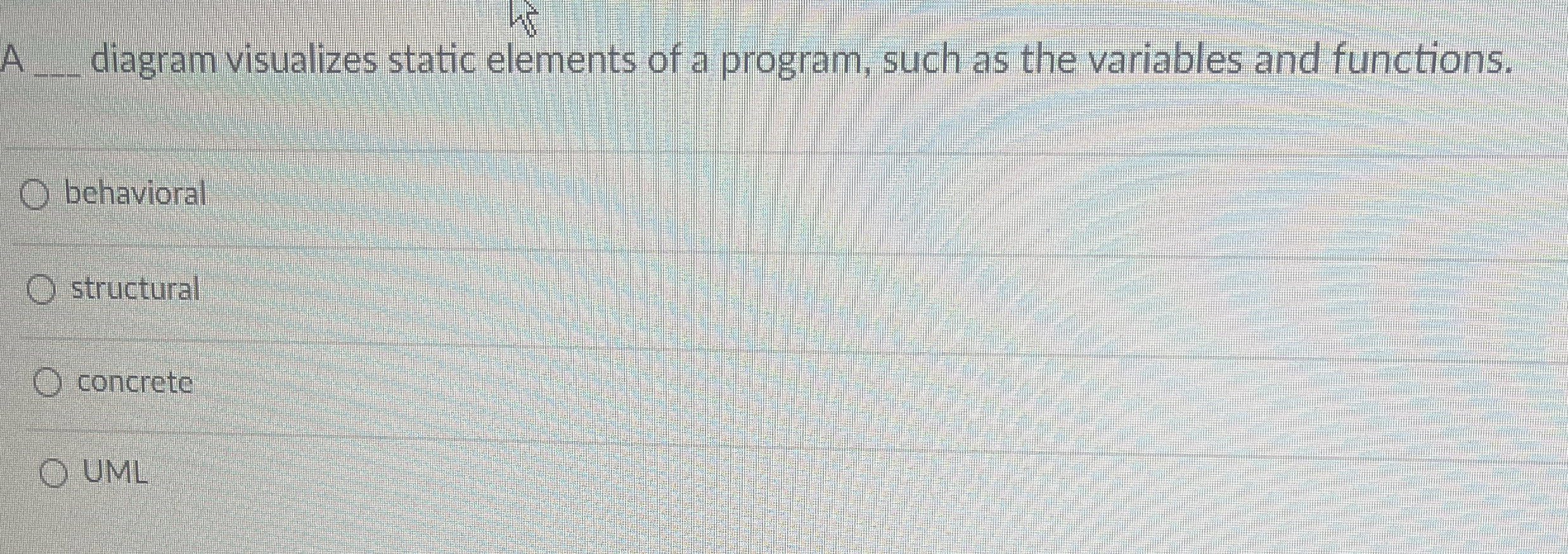 A q , diagram visualizes static elements of a