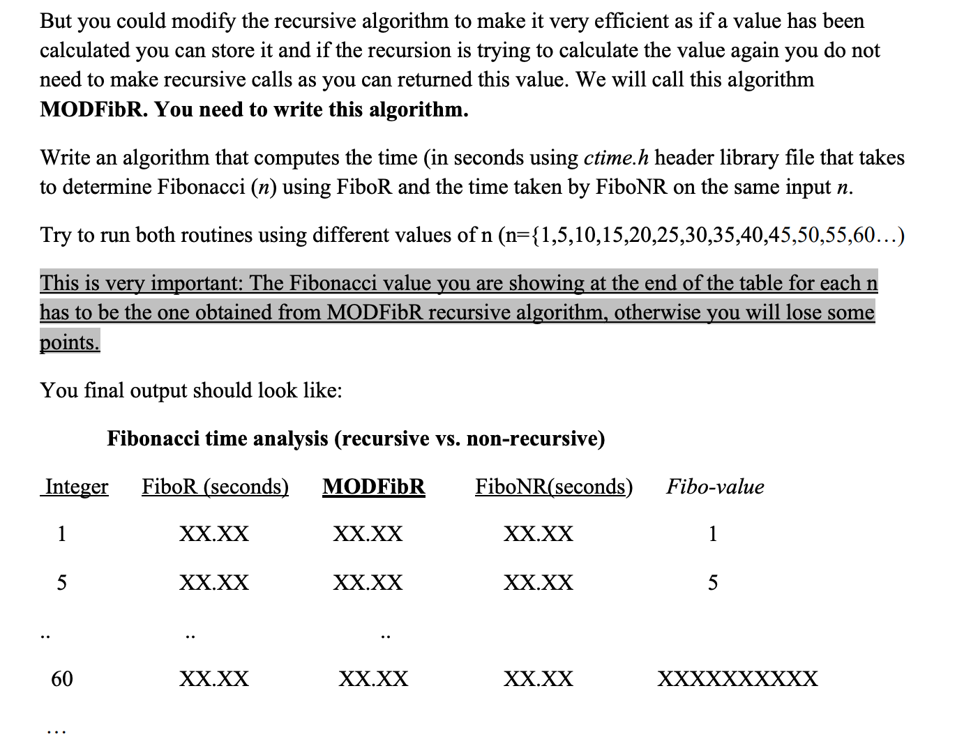help with this. Output needs to be in table form