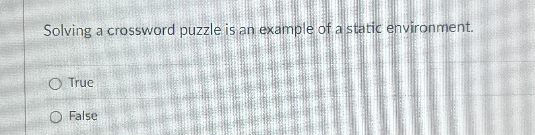 Solving a crossword puzzle is an example of a