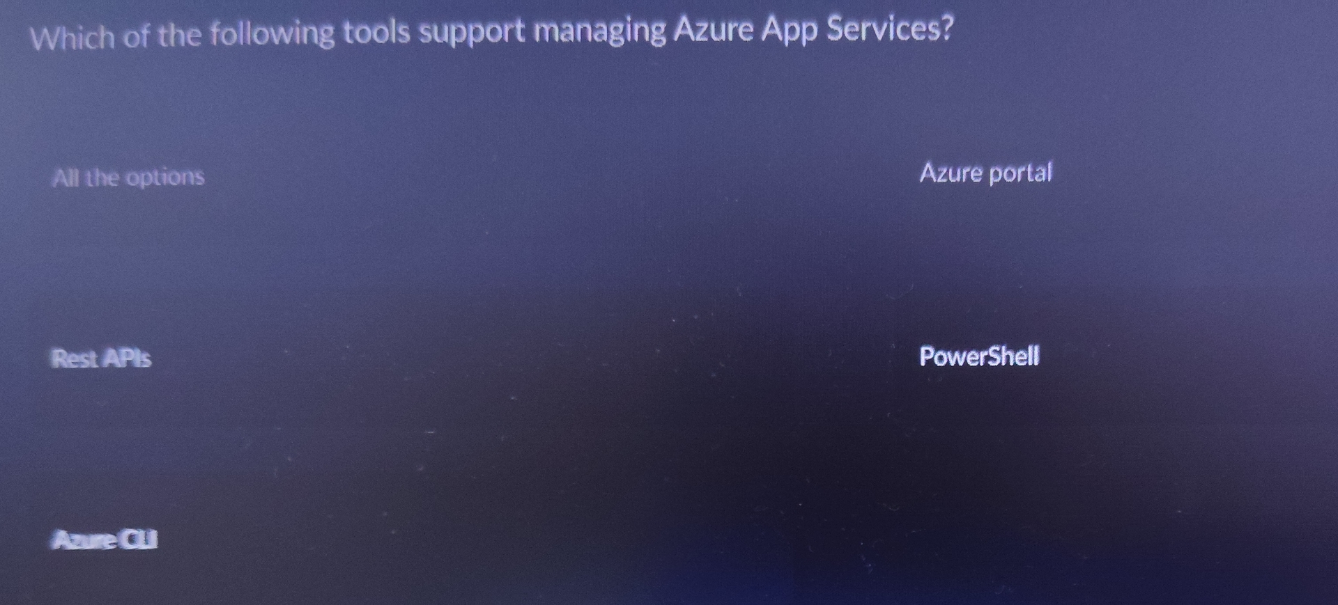 Which of the following tools support managing