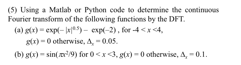 ( 5 ) Using a Python code to determine the