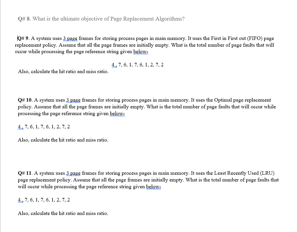 what is the solution to the four questions?