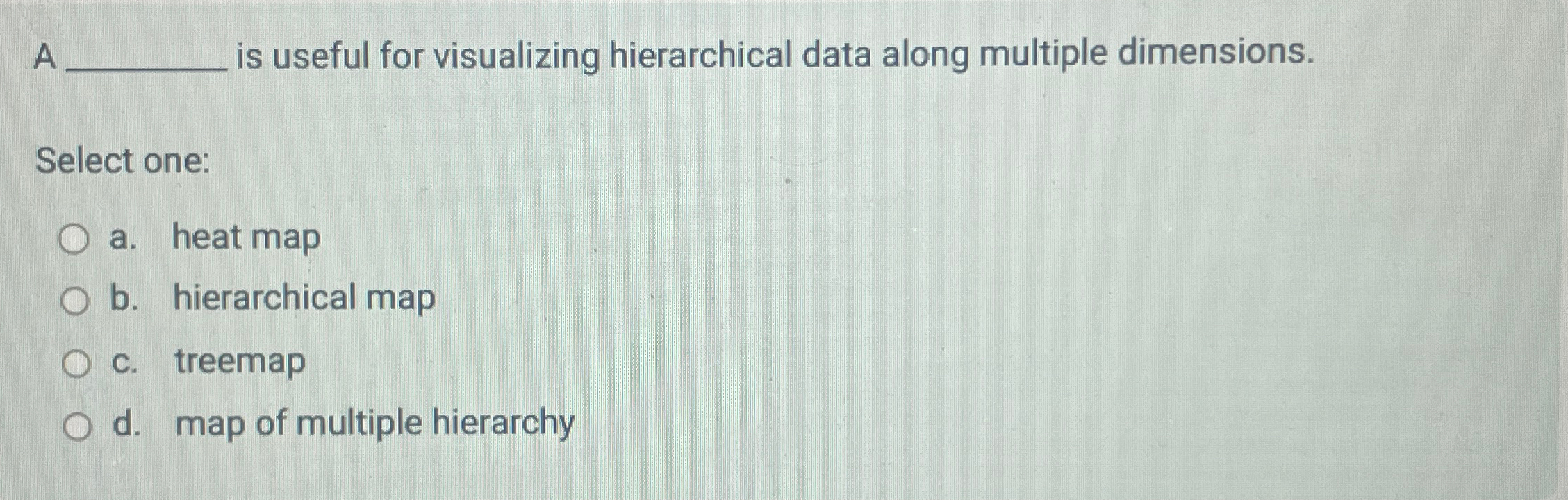 A is useful for visualizing hierarchical data