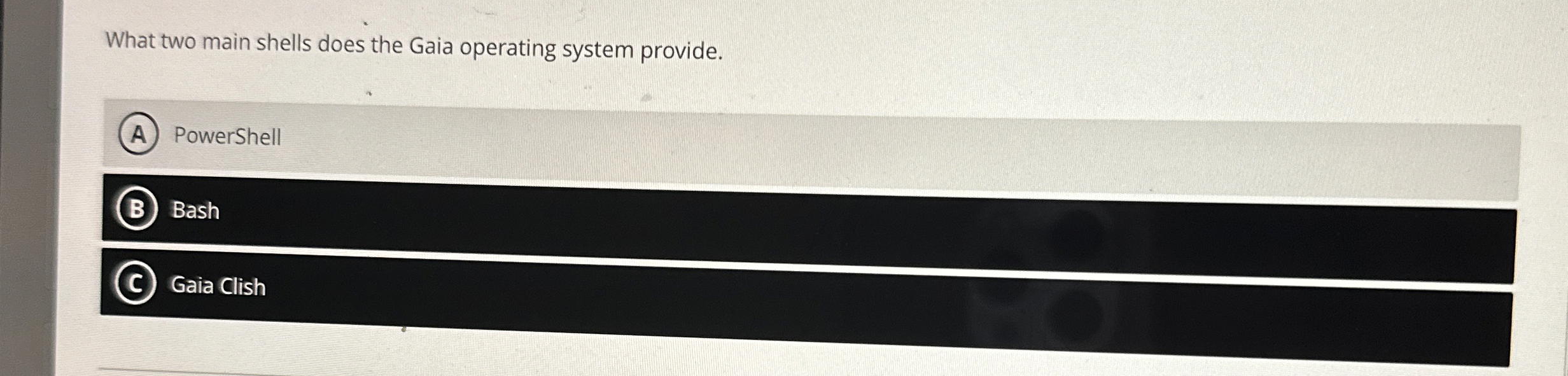 What two main shells does the Gaia operating