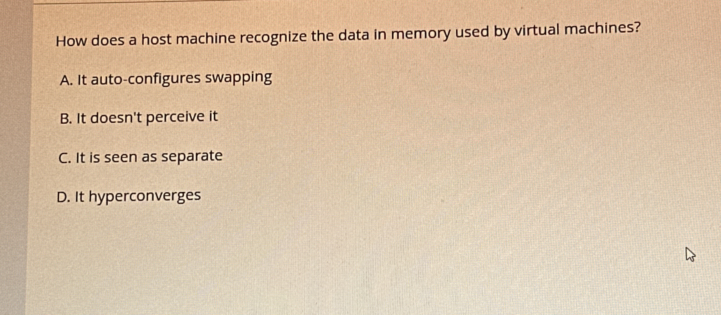 How does a host machine recognize the data in