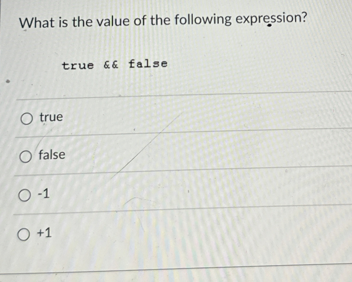 What is the value of the following expression?