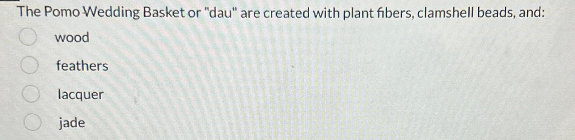 The Pomo Wedding Basket or "dau" are created with