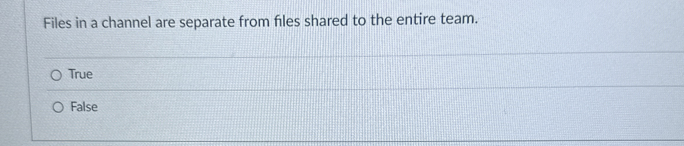 Files in a channel are separate from files shared