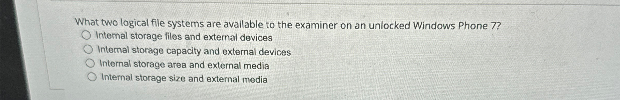 What two logical file systems are available to