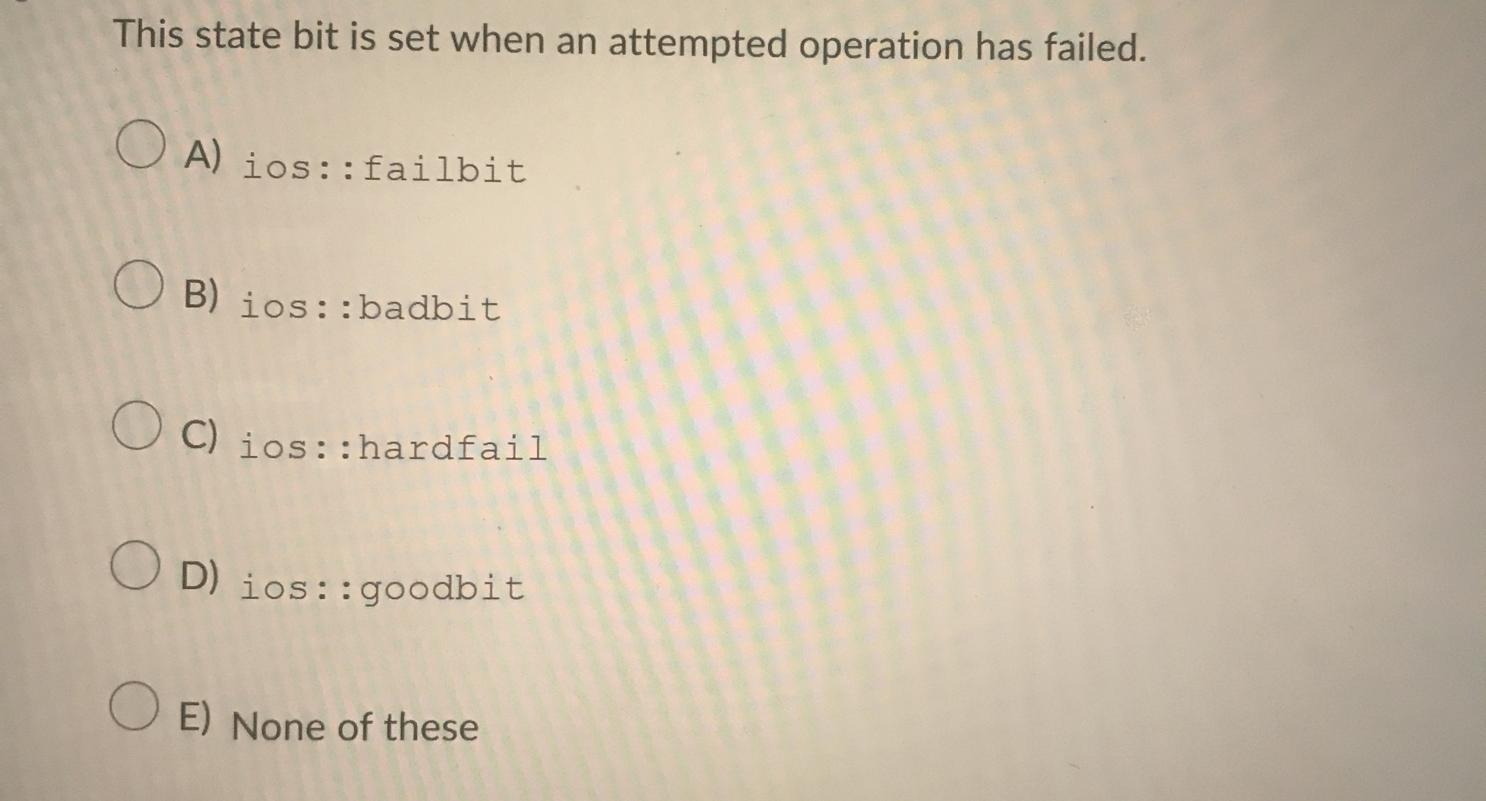 This state bit is set when an attempted operation