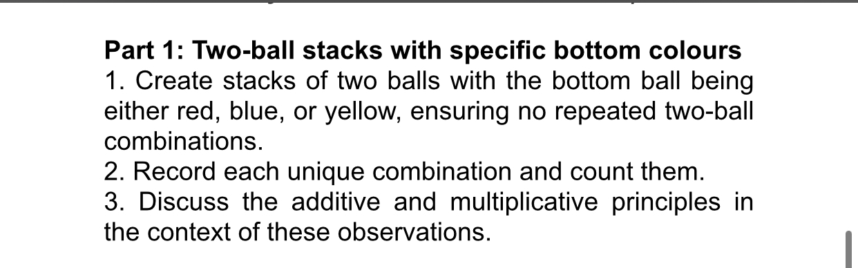 Part 1 : Two - ball stacks with specific bottom