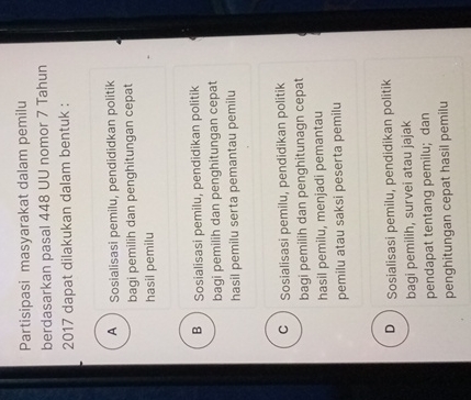 Partisipasi masyarakat dalam pemilu berdasarkan