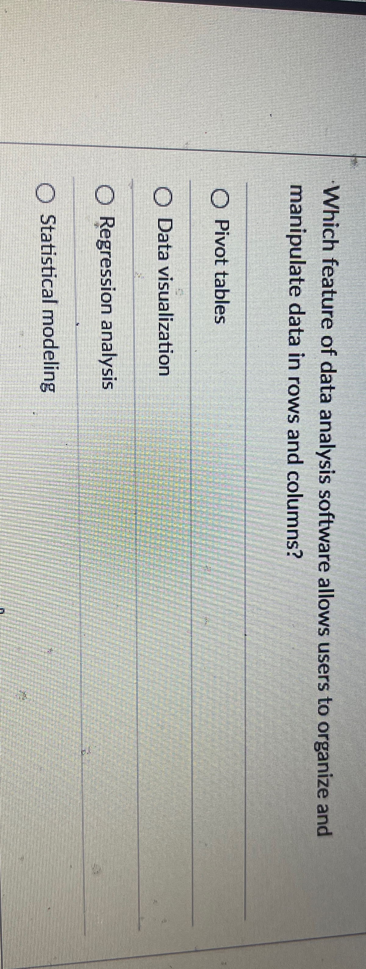 Which feature of data analysis software allows