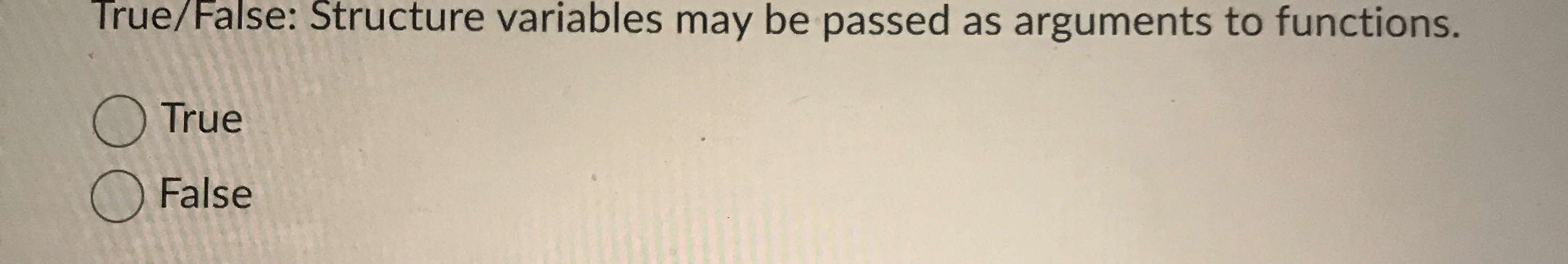 True / False: You cannot directly assign an