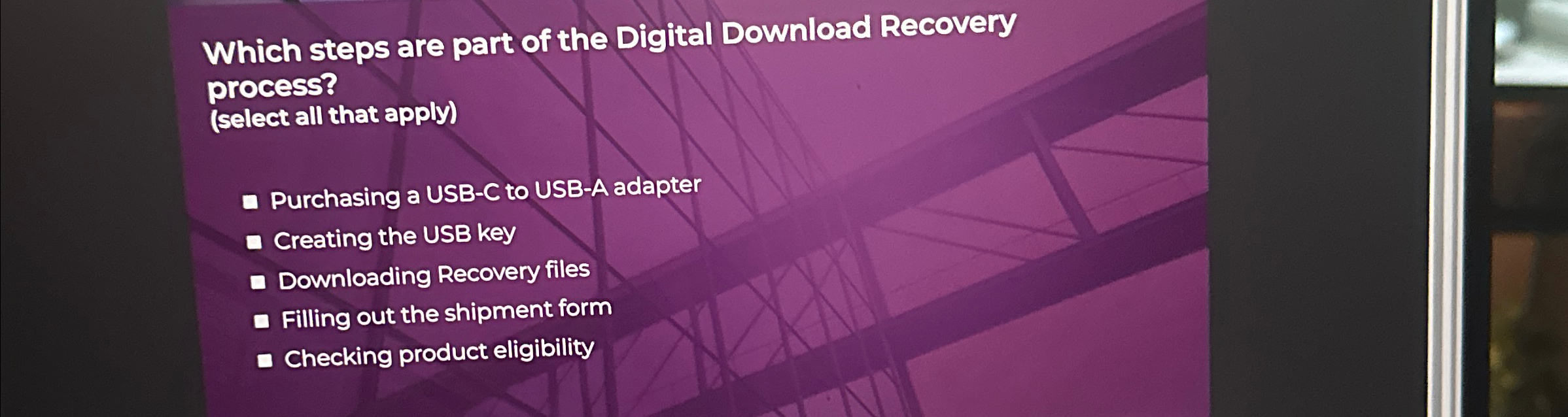 Which steps are part of the Digital Download