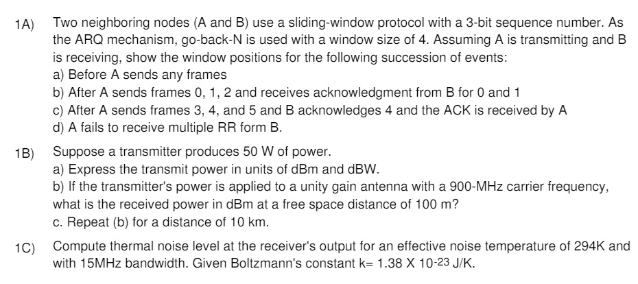 1 A ) Two neighboring nodes ( A and B ) use a