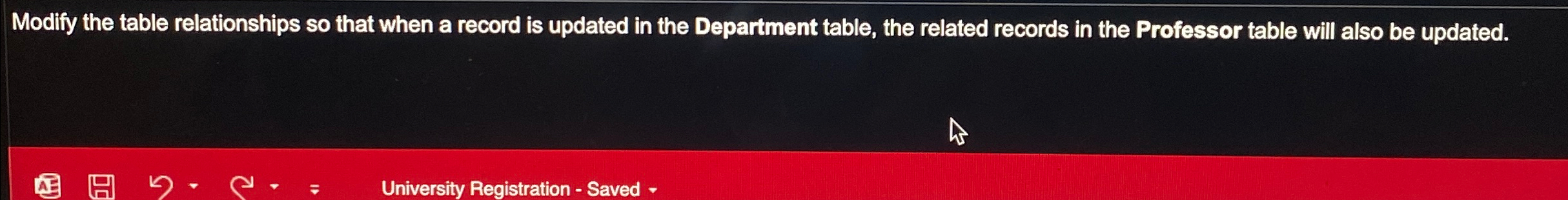 Modify the table relationships so that when a