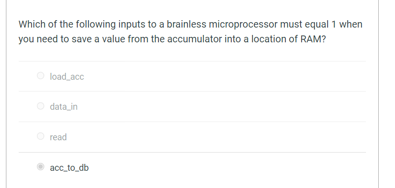 Which of the following inputs to a brainless