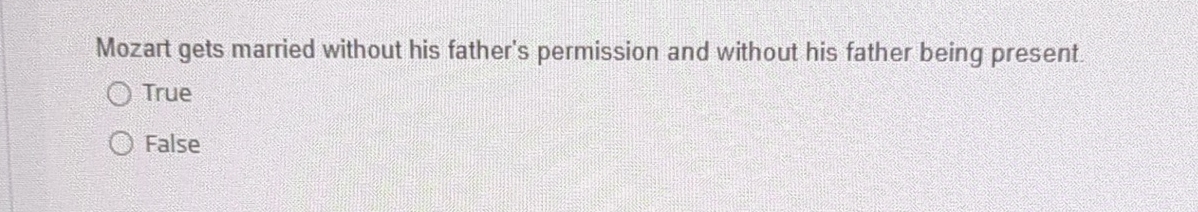 Mozart gets married without his father's