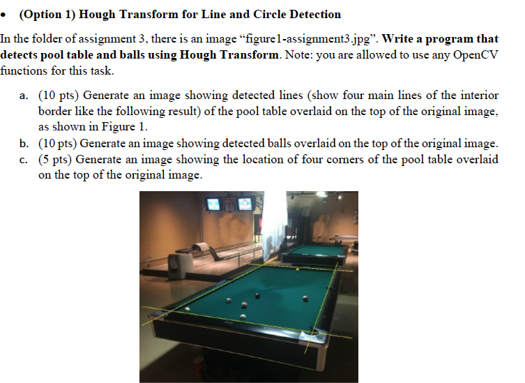 ( Option 1 ) Hough Transform for Line and Circle