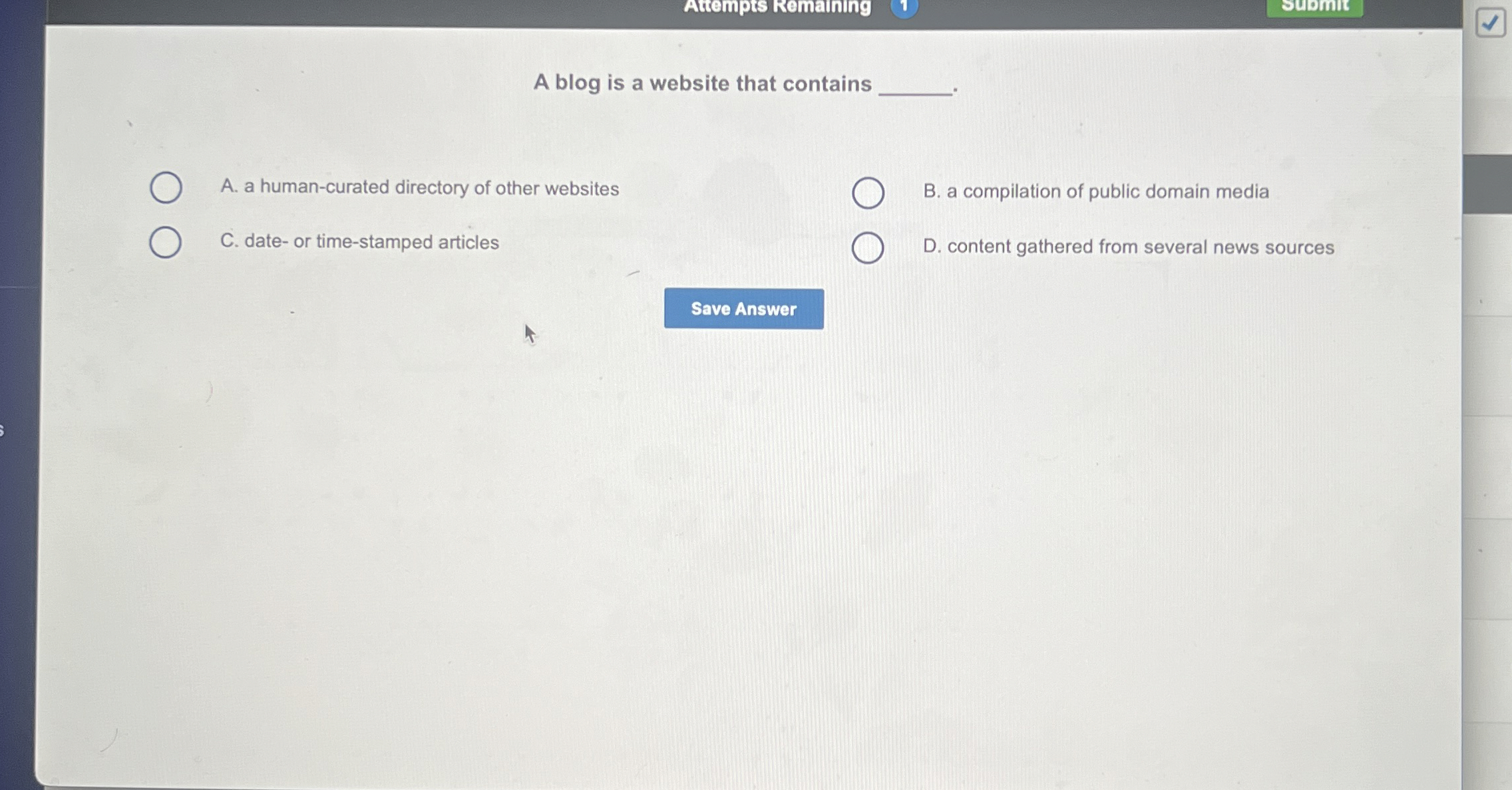 Auempis Femaining A blog is a website that