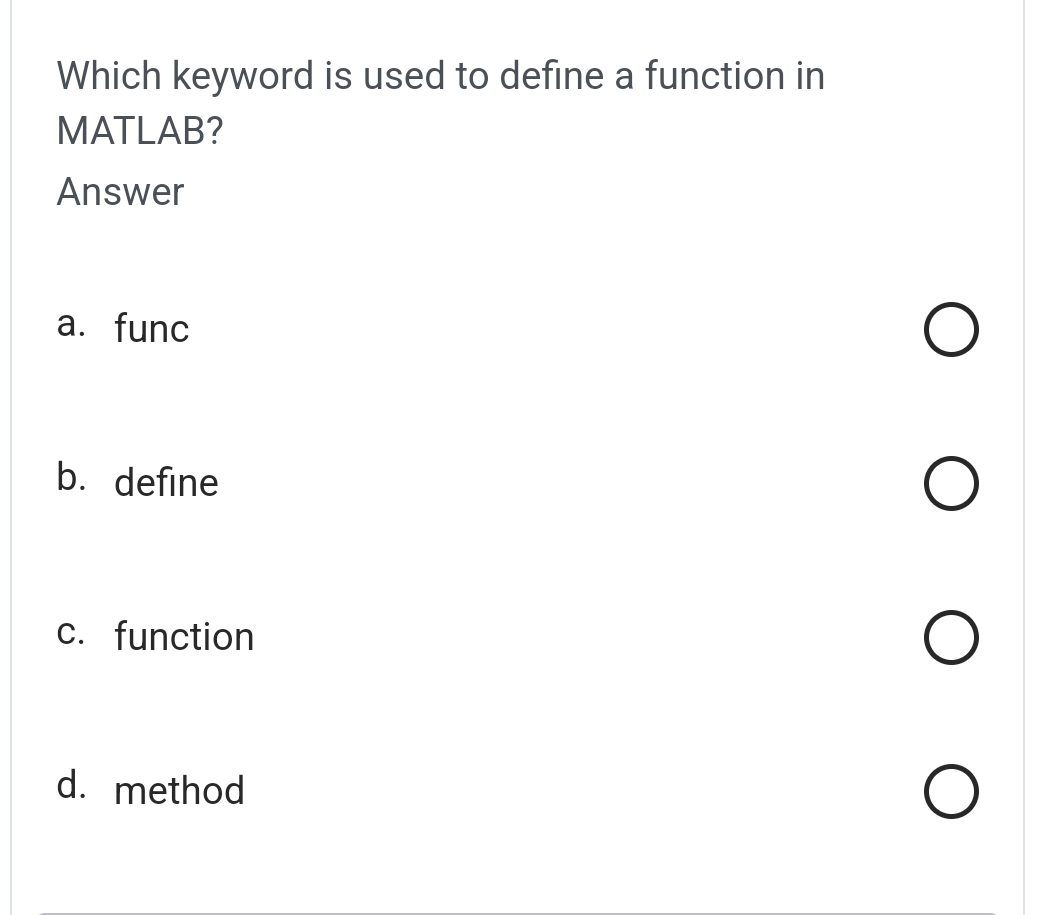 Which keyword is used to define a function in