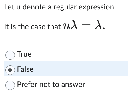 Let u denote a regular expression. It is the case
