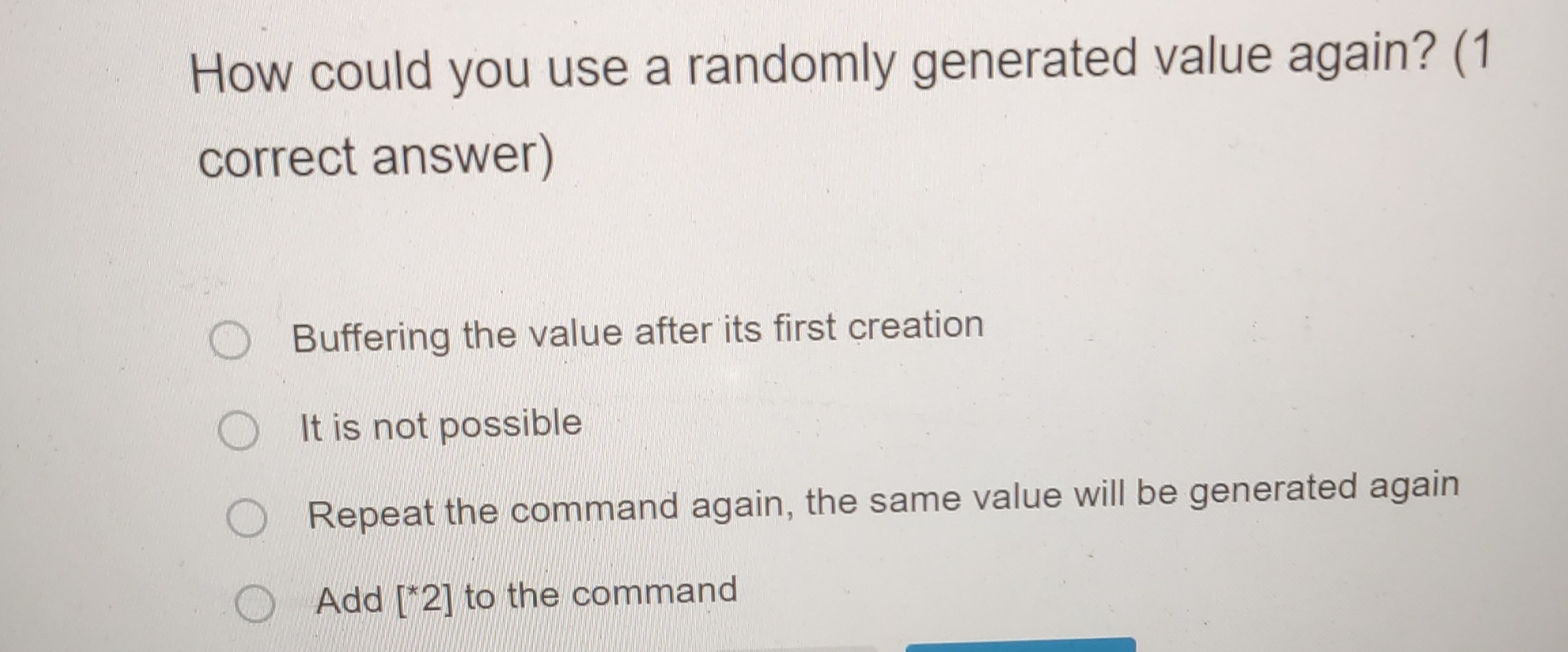 How could you use a randomly generated value