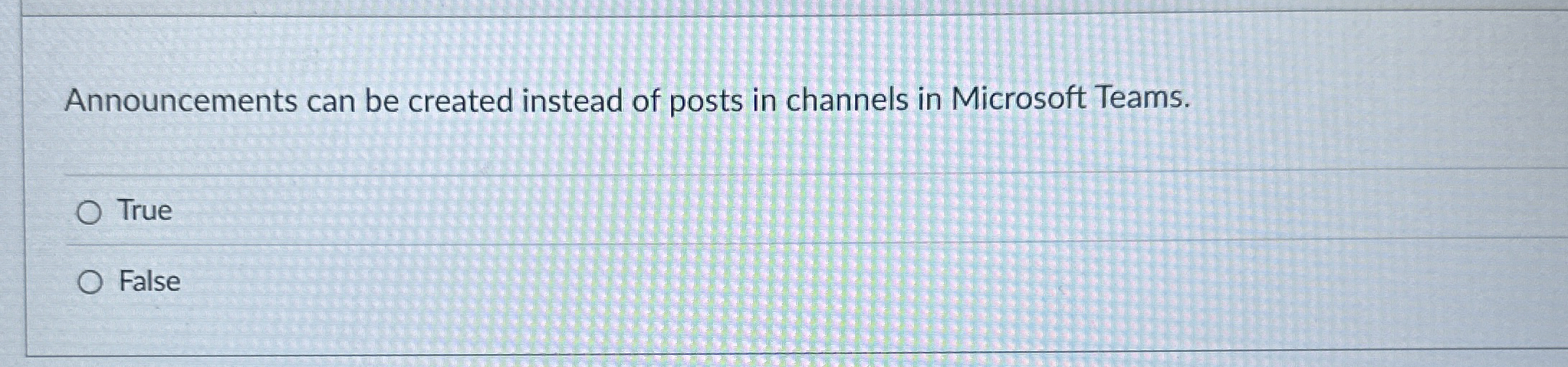 Announcements can be created instead of posts in