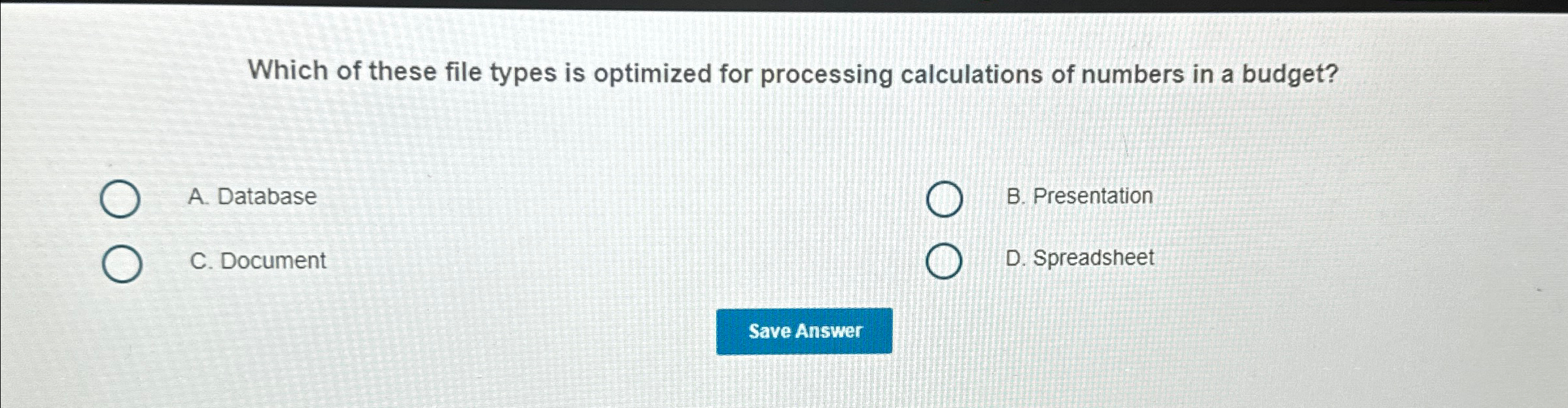 Which of these file types is optimized for